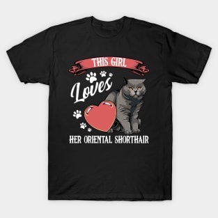 This Girl Loves Her British Shorthair - Cat Lover Saying T-Shirt